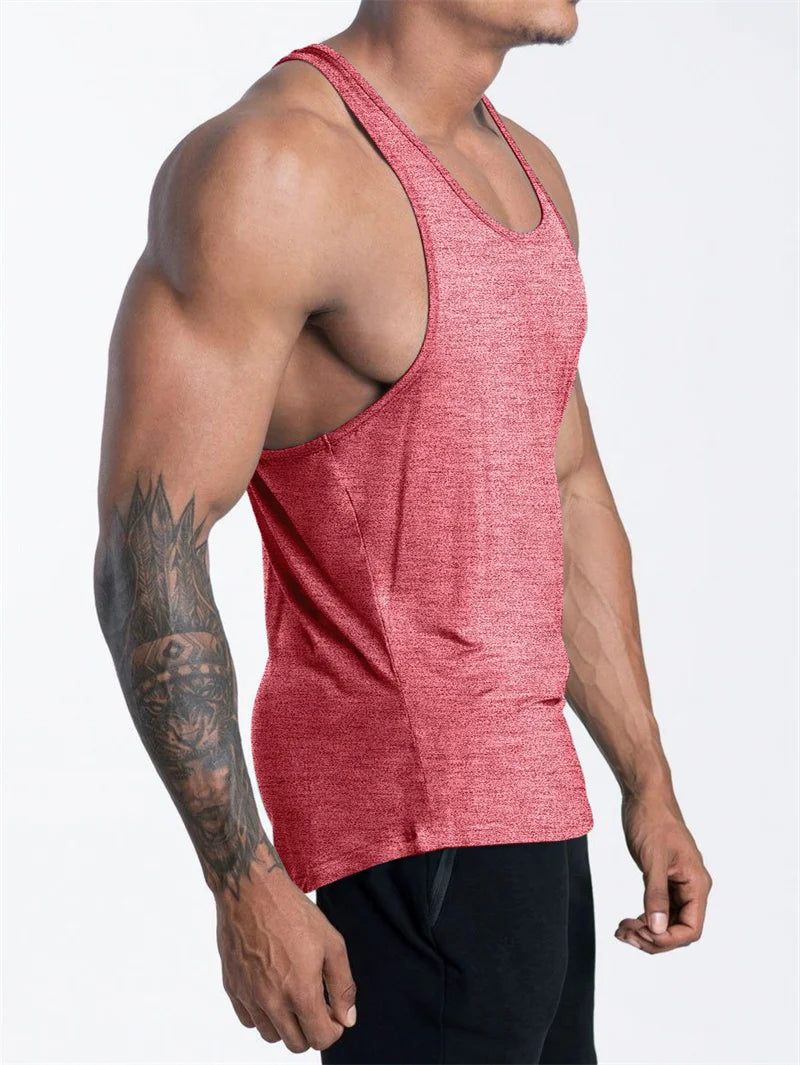 Men's Sports Fitness Tank Top Summer GYM Training  Undershirt Running Basketball Quick Drying Breathable loose Tank Top men tops