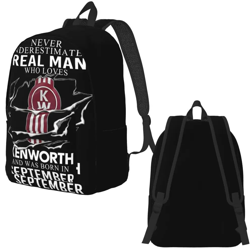 Kenworth Logo Casual Backpack with Pocket High School Business Daypack for Men Women Laptop Computer Canvas Bags