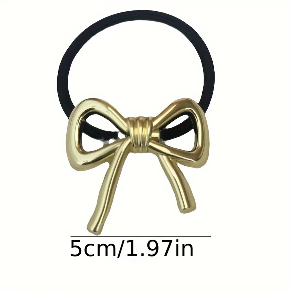 Nouveau doux cheveux cravate alliage nœud pendentif élastique bandeau cheveux support queue de cheval femmes cheveux accessoires élastiques