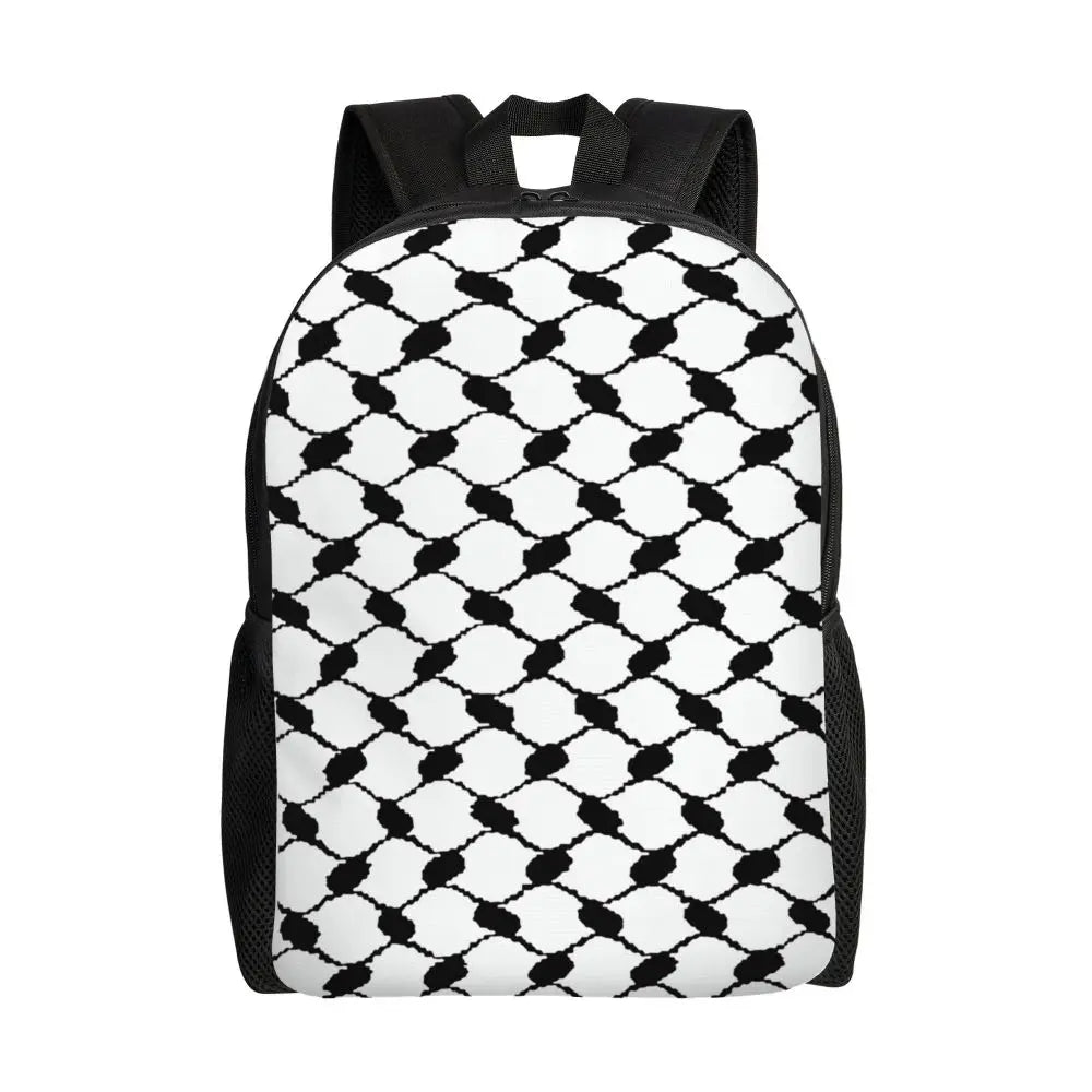 Custom Palestinians Keffiyeh Pattern Backpack for Women Men Waterproof College School Tradition Bag Print Bookbags