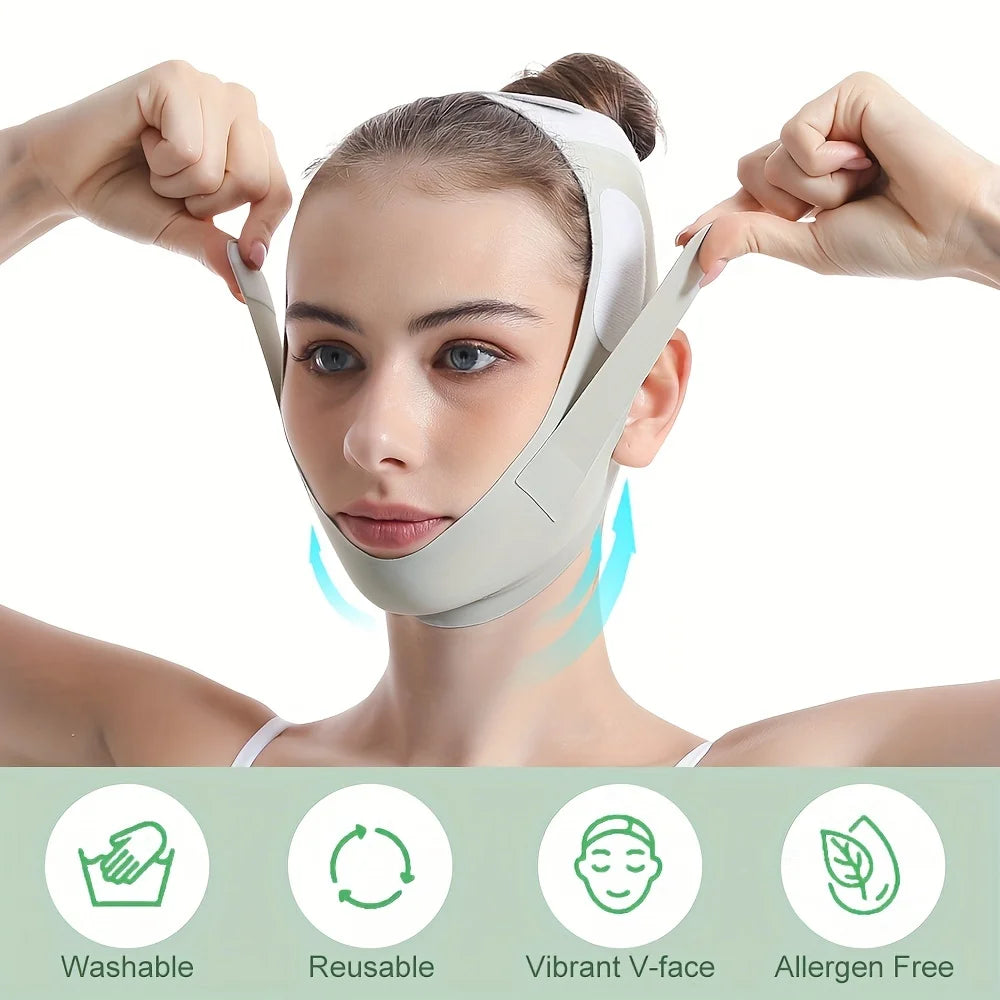 Bandage amincissant réutilisable pour le visage en V pour femmes, ceinture de levage du menton et des joues, sangle de massage du visage, soins de la peau, outils de beauté