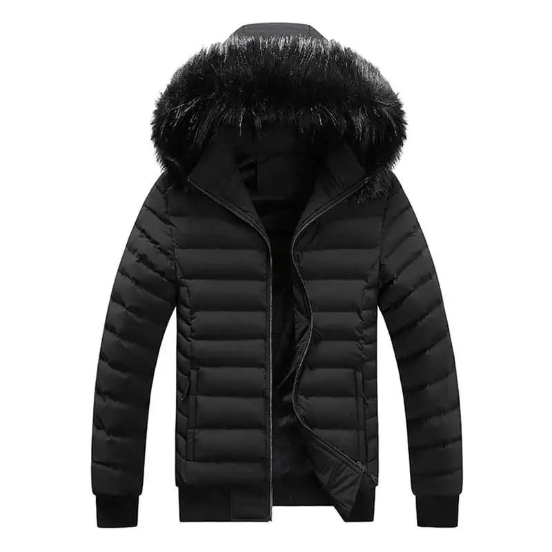 Parka Winter New Men High Quality Push Thickened Gathering Heat Keeping Warm Windproof Hooded Cotton Jackets Detachable Hat Male