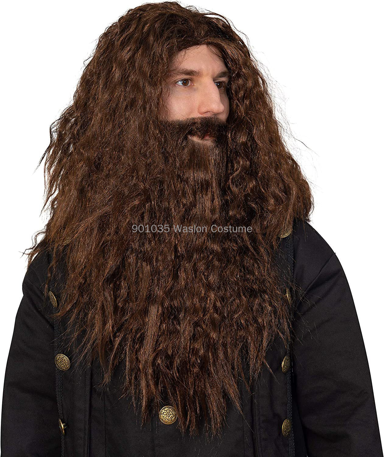 Beard Set Wizard Costume Halloween Cosplay Hair Long Accessories Party Grey Fake Curly Dress Up Gray Men S Accessory Jesus Judge