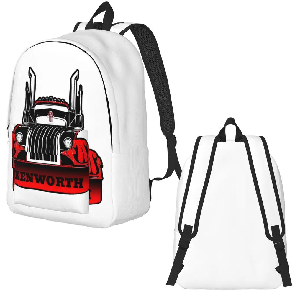 Kenworth Logo Casual Backpack with Pocket High School Business Daypack for Men Women Laptop Computer Canvas Bags