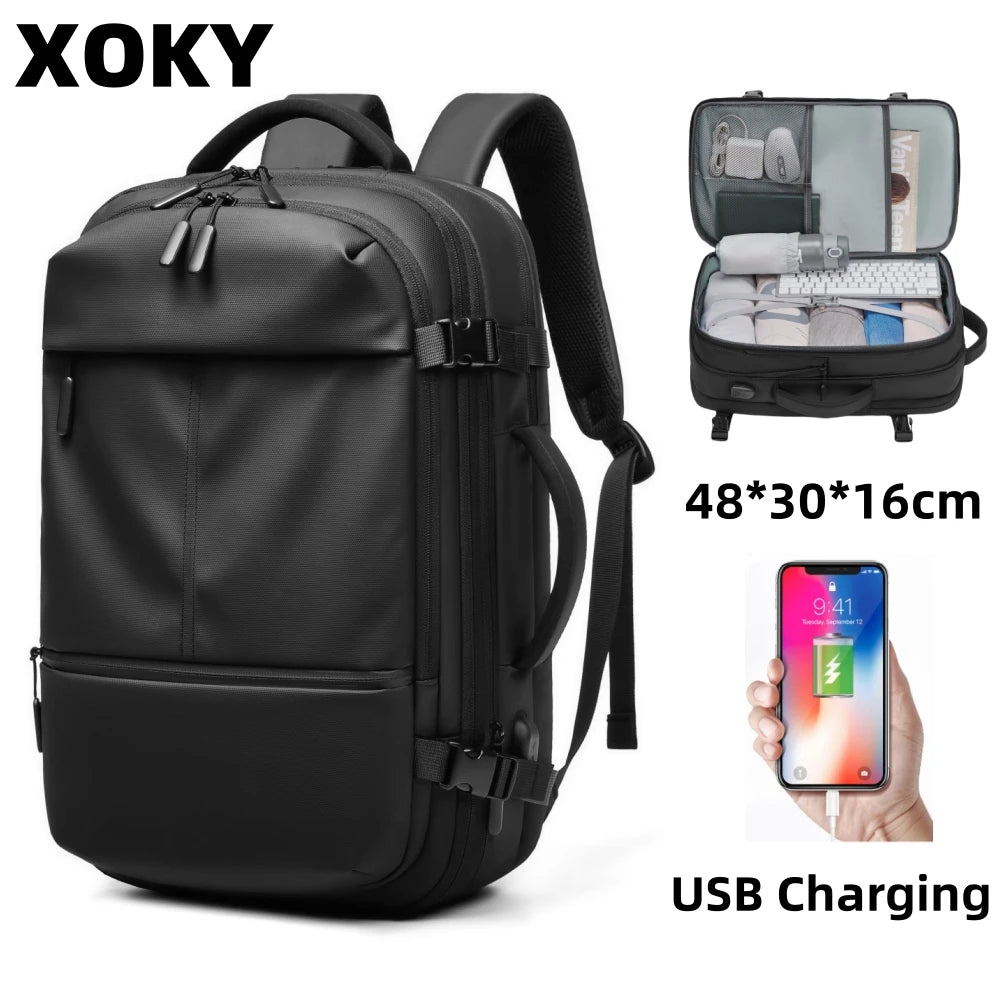 XOKY Business Bag Travel Backpack Waterproof Classic Backpack USB Charging Men Fashion Backpack Wholesale Customized Logo 2051