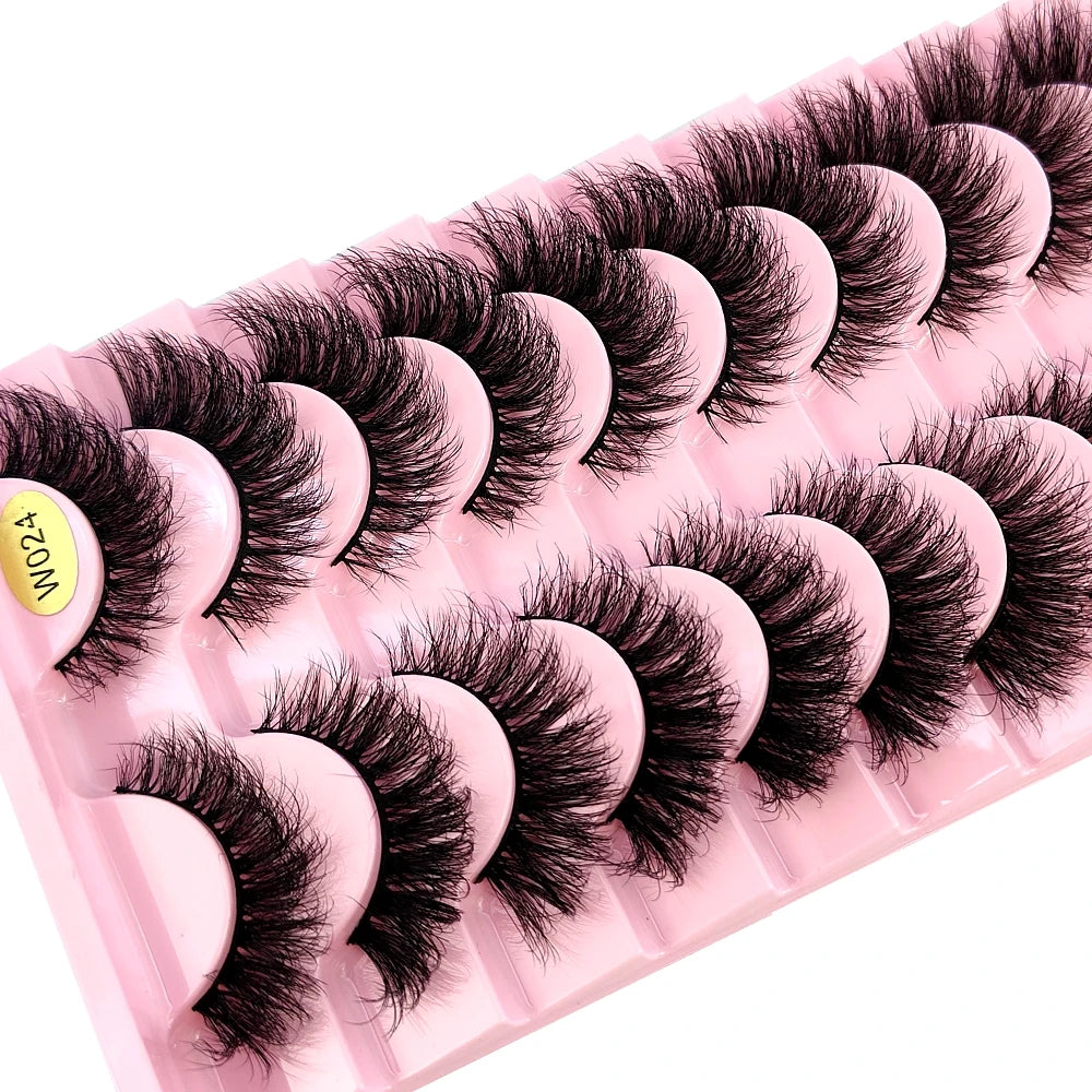 HBZGTLAD New 10 Pairs Natural False Eyelashes Fake Lashes Long Makeup 3d Mink Lashes Extension Eyelash Mink Eyelashes for Beauty