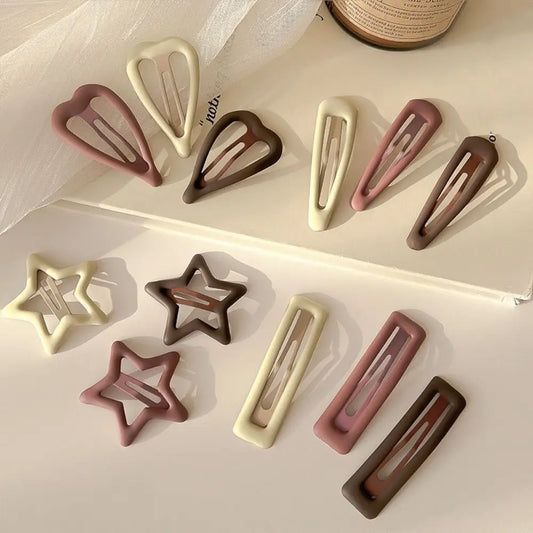 3pc/set Water Drop Star Love BB Clip Summer Square Geometric Y2k Barrettes Korean Style Hair Clip Party