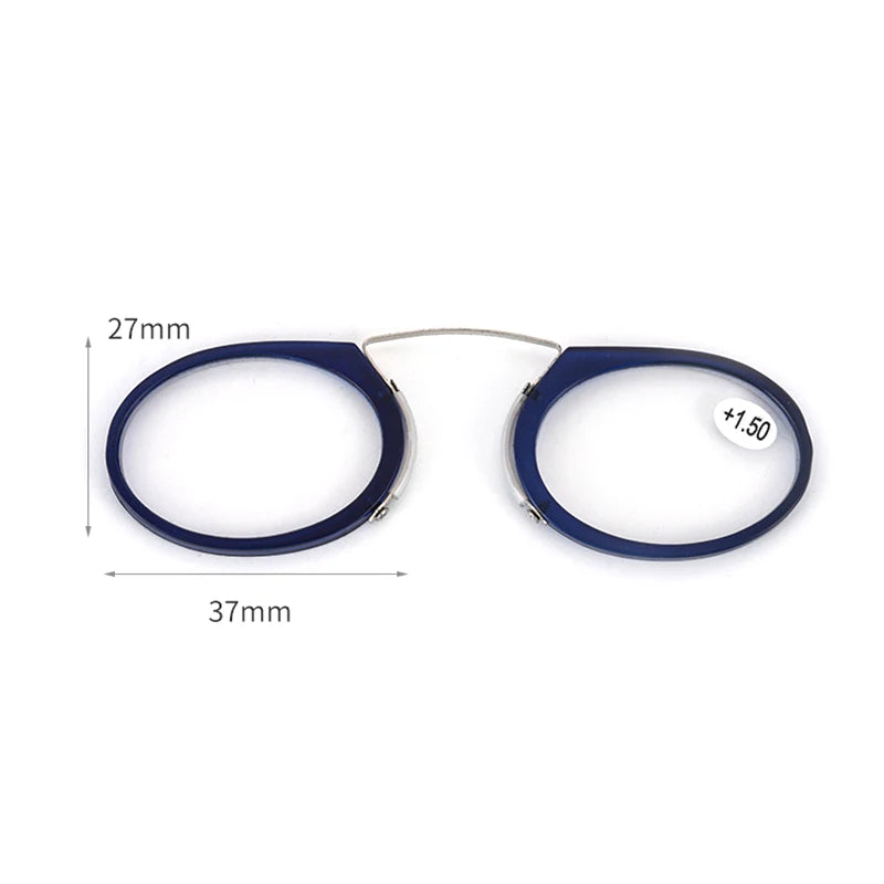 Lunettes de lecture à coller sur le téléphone, mini-clip, pont nasal, ultra fines, 100-350, lunettes presbytes portables avec étui