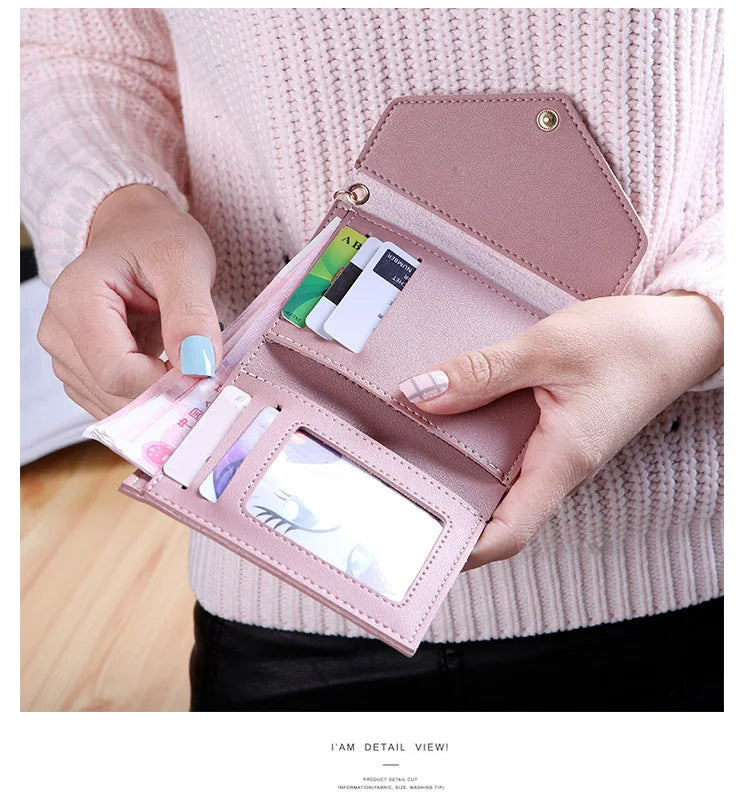 Mini Tassel Wallet Women Fashion Purse Female Short Mini Wallets Korean Students Lovely Purse Female Small Wallet for Women