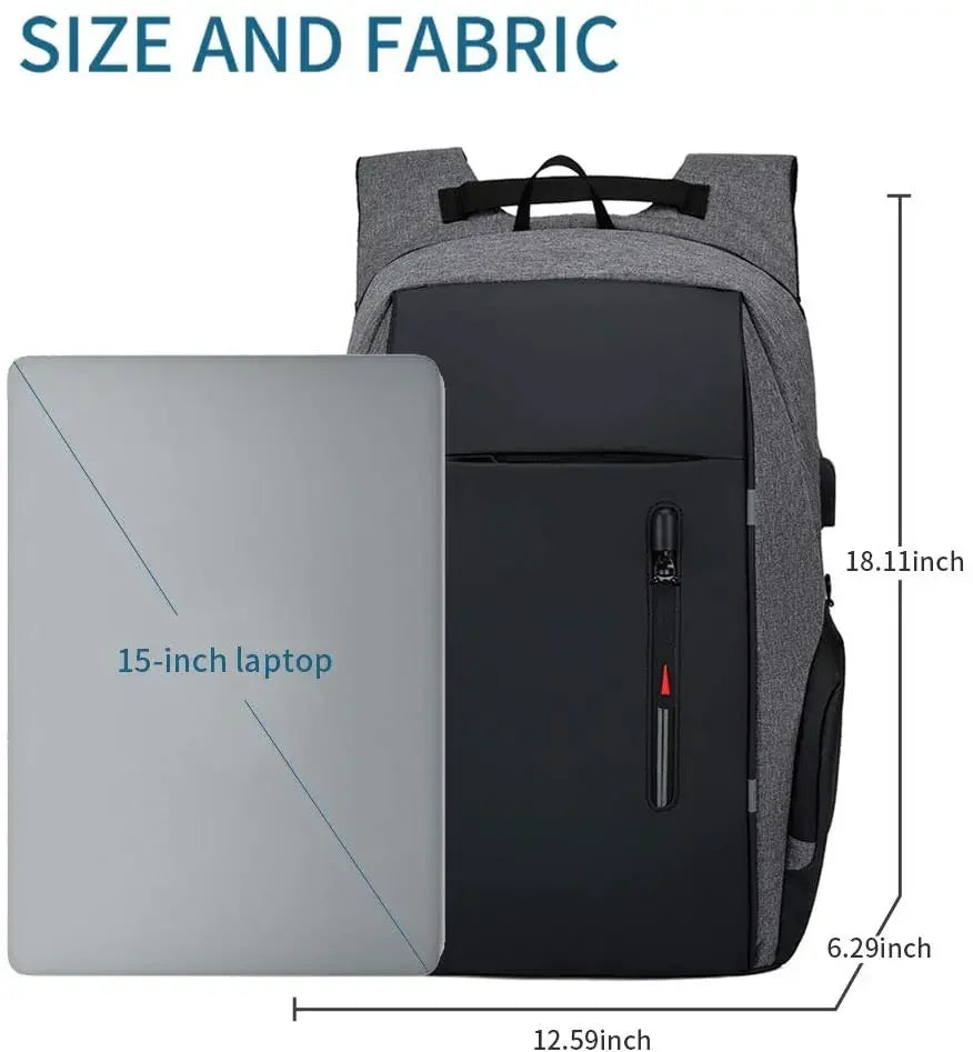 2024 Backpack Men USB Charging Waterproof 15.6 Inch Laptop Casual Oxford Male Business Bag Mochila Computer Notebook Backpacks