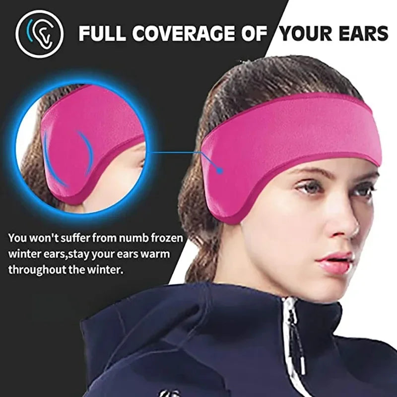 Cold Weather Ear Warmer Headband Winter Ski Muffs Non-Slip Fleece Ear Cover for Women Men Outdoor Sports Cycling Earmuffs