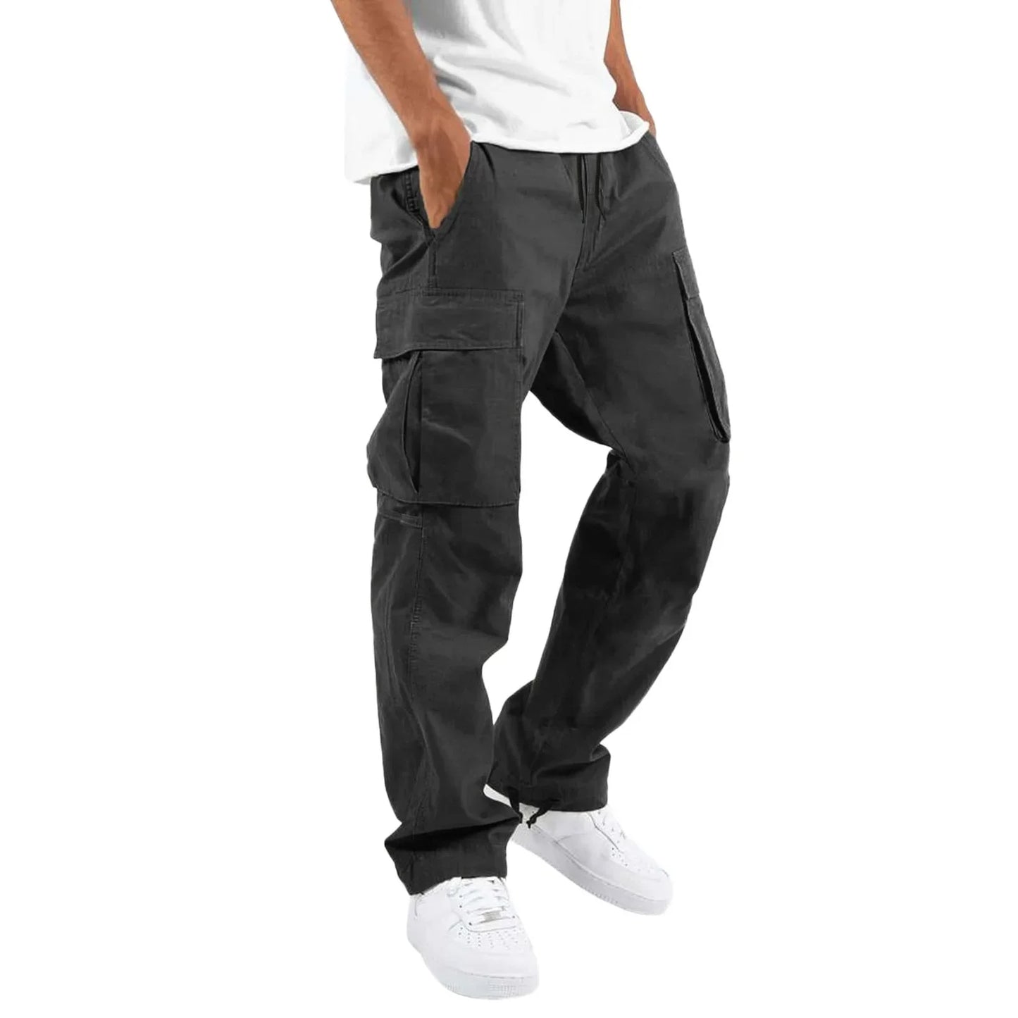 Pantalon cargo pour homme Amazon Summer 2023 - Pantalon décontracté multi-poches indépendant avec cordon de serrage et commerce extérieur