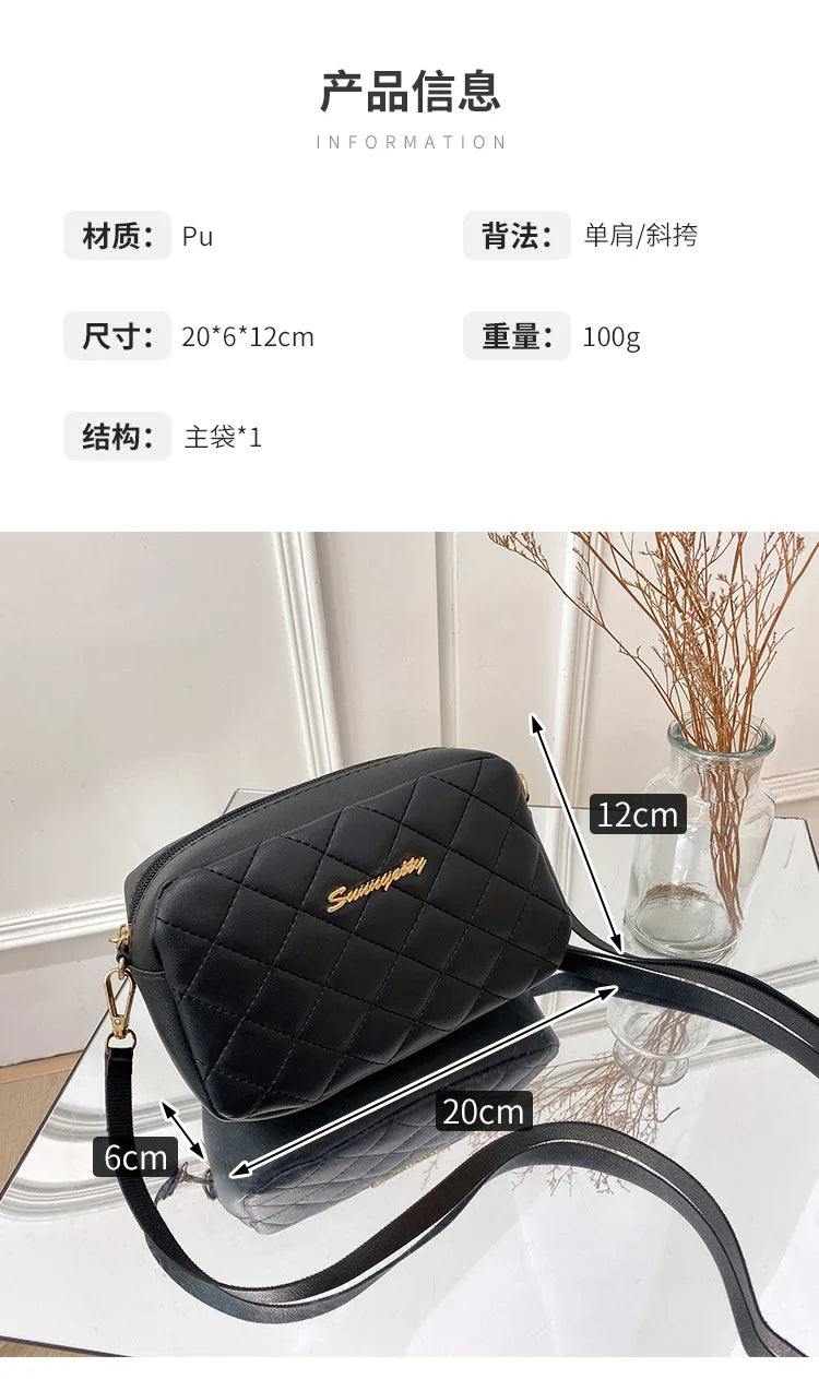 Sac à bandoulière en cuir PU pour femme, petit sac messager à fermeture éclair, sac à main, sac de voyage d'été pour femme