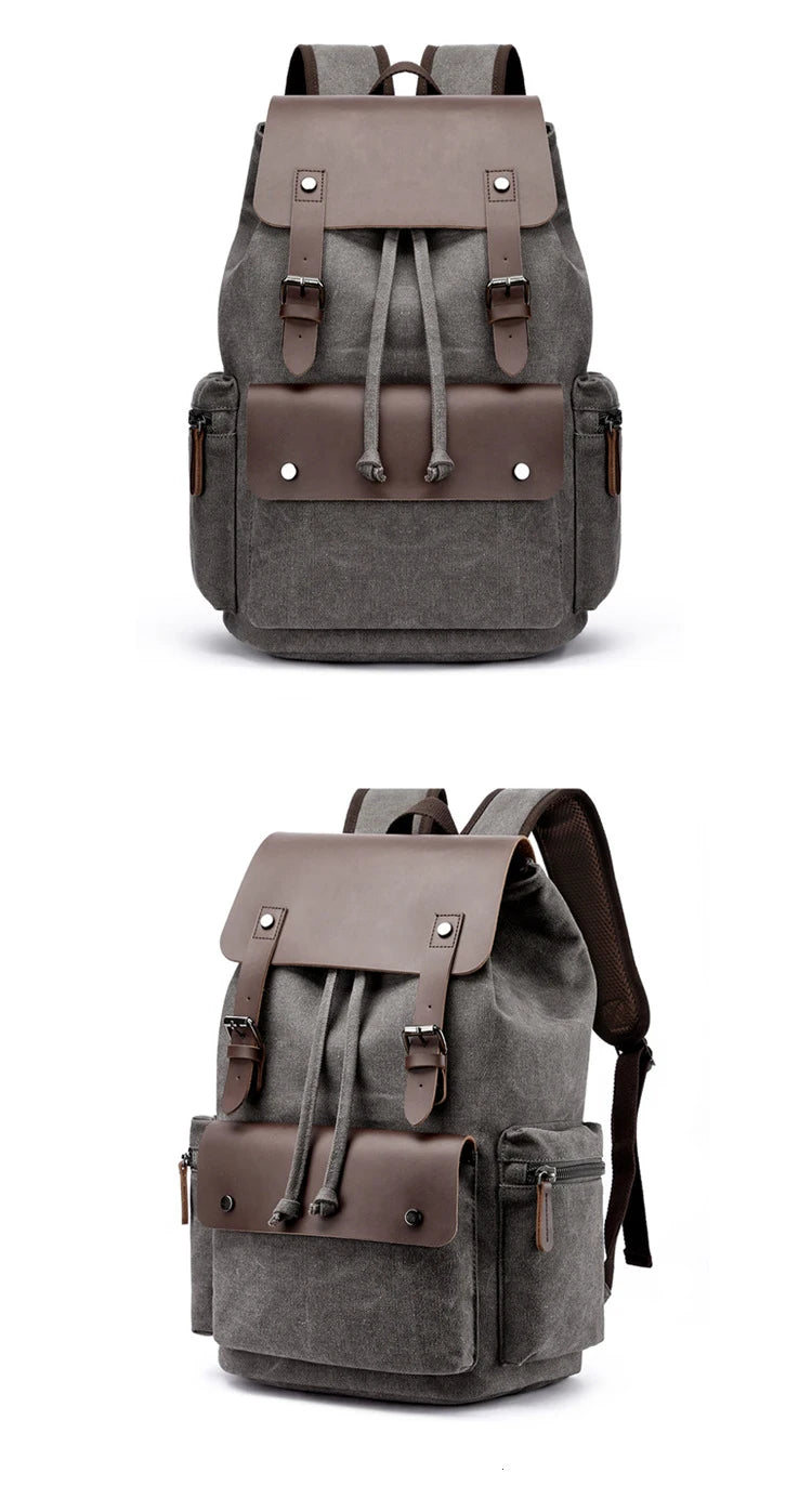 NEW Men's Backpack Vintage Canvas Backpack School Bag Men's Travel Bags Large Capacity Backpack Laptop Backpack Bag High Qualit