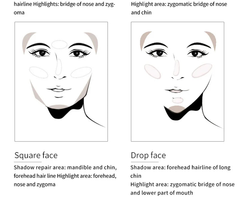 1 pièce de crème de fond de teint de base de maquillage professionnelle de haute qualité pour le contour du visage, le correcteur, le bronzage et la beauté du visage