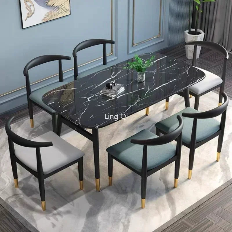 High Modern Luxury Dining Table Legs Metal Organizer Free Shipping Hallway Coffee Tables Nail Restaurant Mesa Comedor Furniture