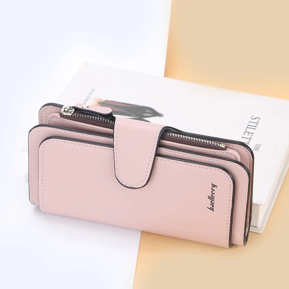 2024 Women Long Wallets Name Engraving Top Quality 15 Card Holders Classic Female Purse Zipper Brand Wallet For Women