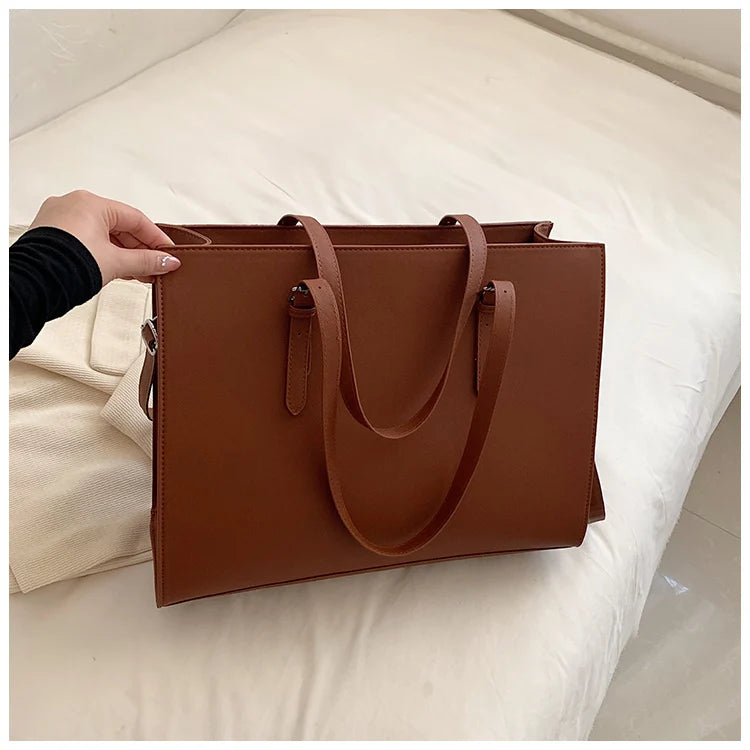 New Women Retro Tote Bags Messenger Handbag High Quality PU Leather Shoulder Bag Big Casual Crossbody Bag