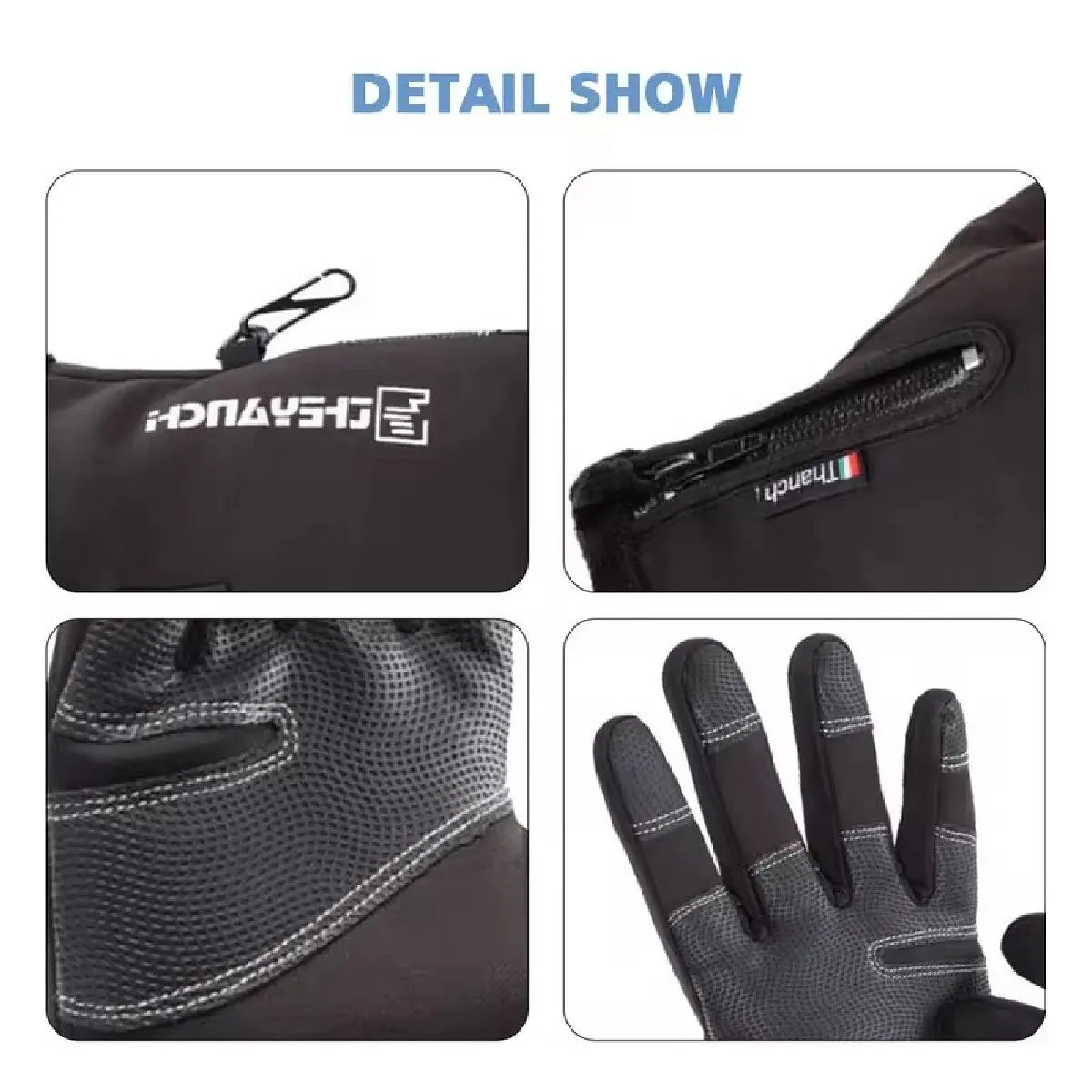 Winter Gloves Waterproof Thermal Touch Screen Thermal Windproof Warm Gloves Cold Weather Running Sports Hiking Ski Gloves