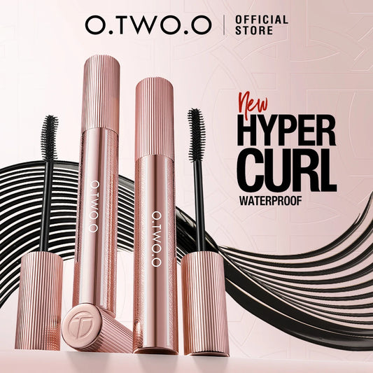 O.TWO.O 4D Mascara Waterproof Extra Volume Long -lasting Hyper-Curl Lengthening Eyelash Non-smudging Eyelashes Black Mascara