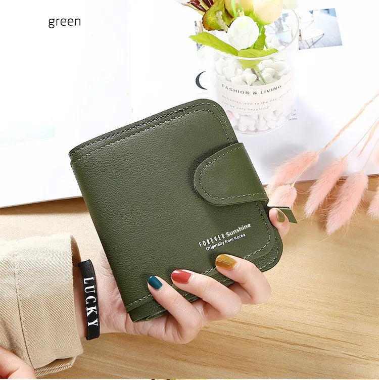 Women Wallets 2023 New Luxury Brand Red Black Small Mini Coin Purse Hasp Card Holder Lady Wallet Zipper Female Leather Buckle