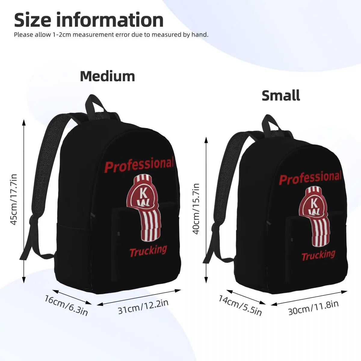 Kenworth Logo Casual Backpack with Pocket High School Business Daypack for Men Women Laptop Computer Canvas Bags