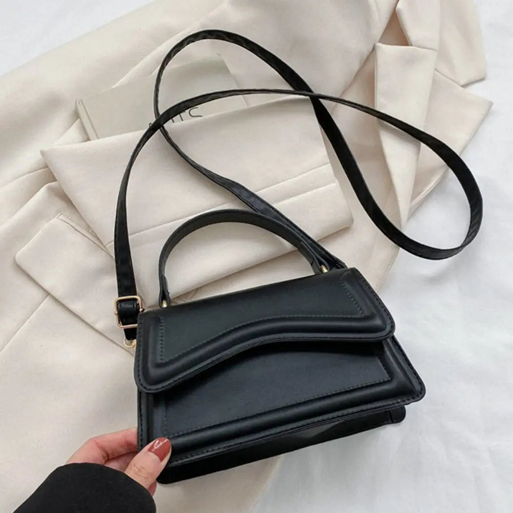 Fashion PU Leather Messenger Shoulder Bag Ladies Solid Color Handbags Leisure Stylish Crossbody Bags For Women Shoulder Bag