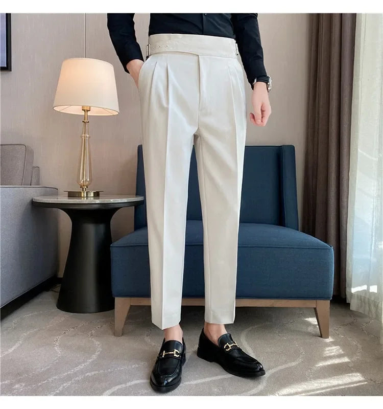 High-quality Nadors Men's Trousers Casual Business Formal Suit Pants High-waisted Slims Smooths Your Silhouette Cropped Pants