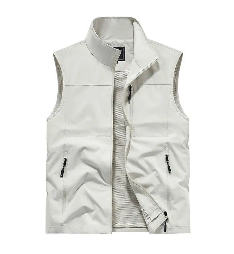 FGKKS 2024 Outdoor Casual Vest For Men Large Pocket Fashion Coat High Quality Design Hot Street Wear Vest For Men