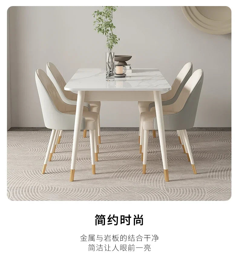 Nordic Restaurant Dining Table Set 4 Chairs Luxury Free Shipping Small Apartmen Table Modern Hotel Lobby Muebles Home Furniture