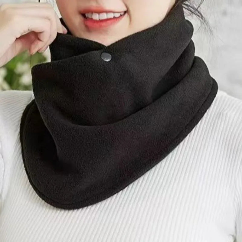 Winter Anti Cold Plush Scarf Antifreeze Fleece Neck Protection Neckerchief Autumn Outdoor Cycling Skiing Large Area Warm Scarves