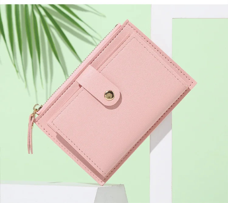 2023 New Short Women Wallets Free Name Engraving Slim Card Holder Female Purses Cute Simple High Quality Brand Women's Wallet