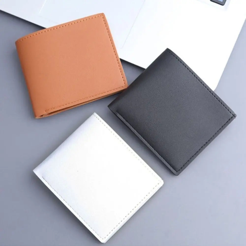 Fashion PU Leather Men Wallet Large-capacity Multi-card Slot Card Bag High Quality Folding Coin Purse