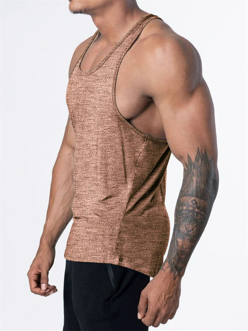 Men's Sports Fitness Tank Top Summer GYM Training  Undershirt Running Basketball Quick Drying Breathable loose Tank Top men tops