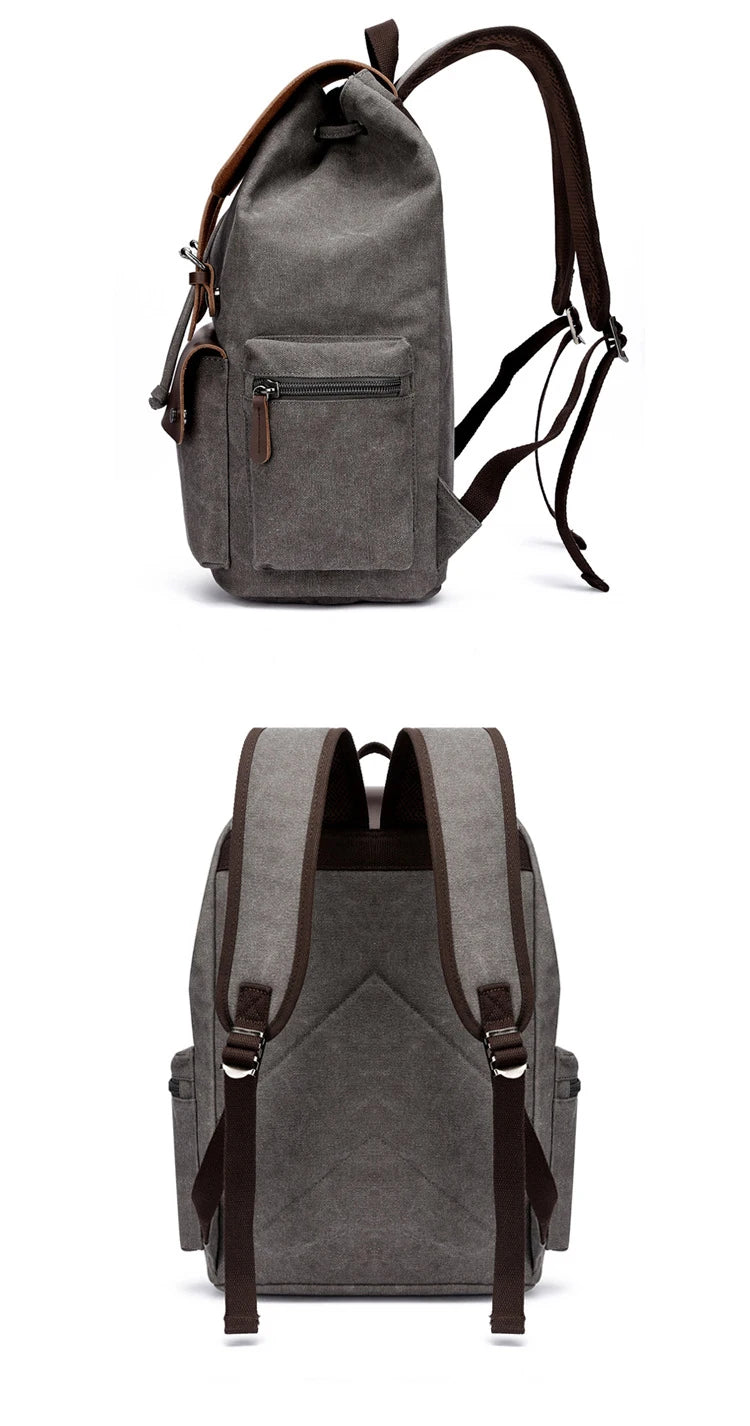 NEW Men's Backpack Vintage Canvas Backpack School Bag Men's Travel Bags Large Capacity Backpack Laptop Backpack Bag High Qualit