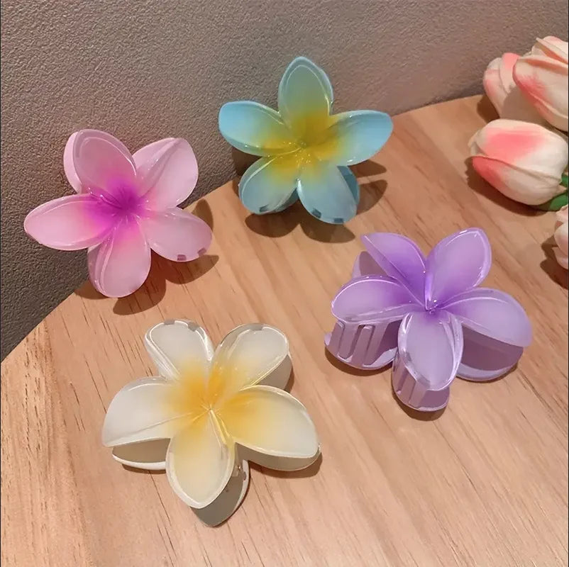 4/6PCS Fashion Women Flower Hair Clips Vacation Bohemia Egg Flower Hair Clips Barrettes Girls Large Hairpins Hair Accessories