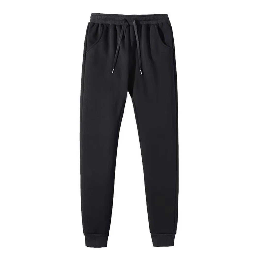 Pantalon polaire d'hiver épais et chaud pour homme, pantalon thermique avec cordon de serrage, pantalon de jogging, de sport, de course à pied, de fitness