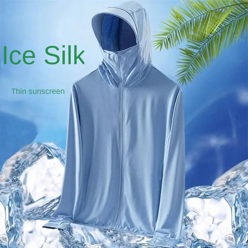 MINISO Sports Ice Silk Cool Sunscreen Clothes for Men and Women Summer New UV resistant Lightweight Outdoor Fishing Quick drying