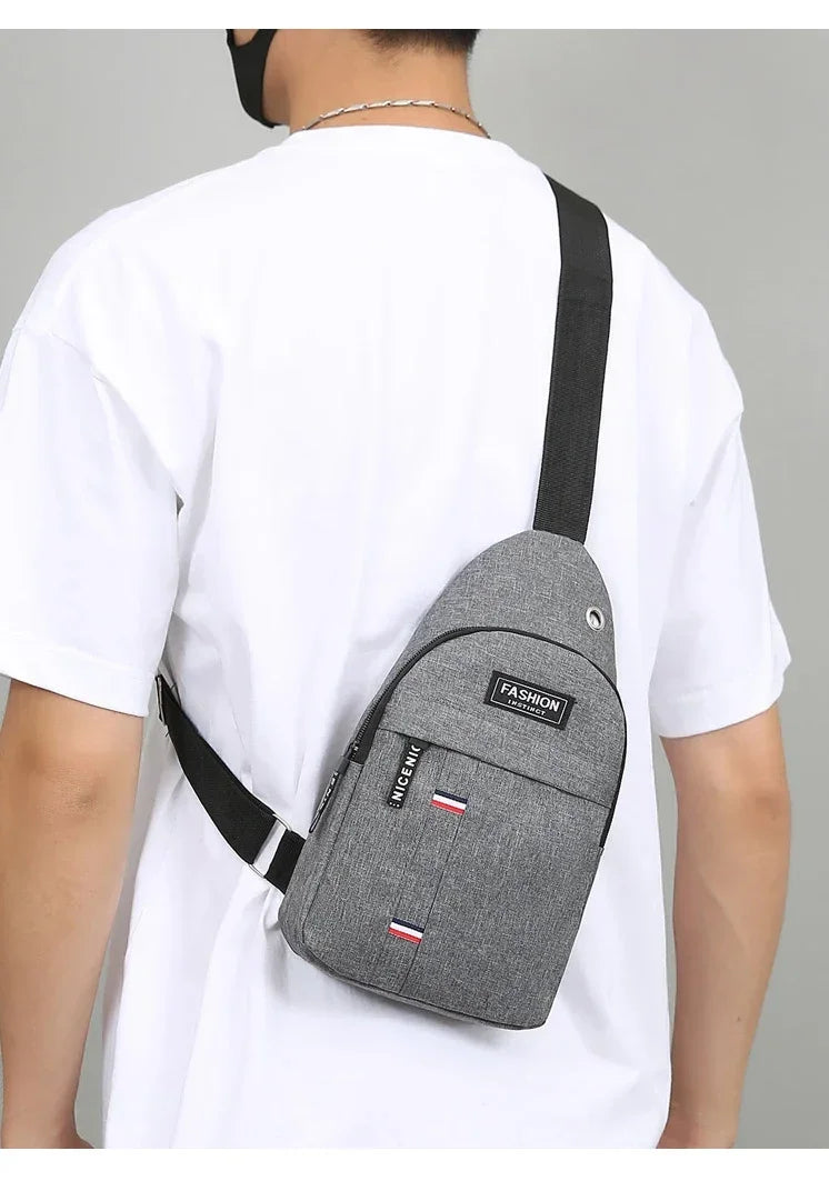 Chest Bag Men's One Shoulder Crossbody Bag Large Capacity Outdoor Sports And Leisure Fashion Small Shoulder Bag Large Capacit