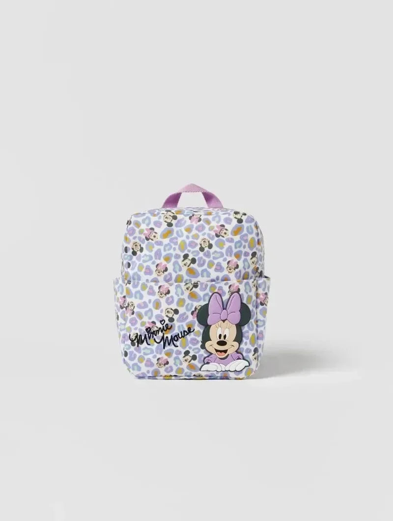 Sac à dos tendance Disney Mickey Mouse pour femme, cartable en toile Minnie, grande capacité, pour filles