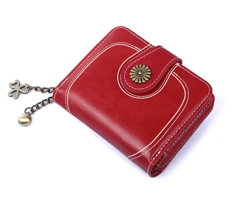 Women Wallets and Purses PU Leather Money Bag Female Short Hasp Purse Small Coin Card Holders Blue Red Clutch New Women Wallet