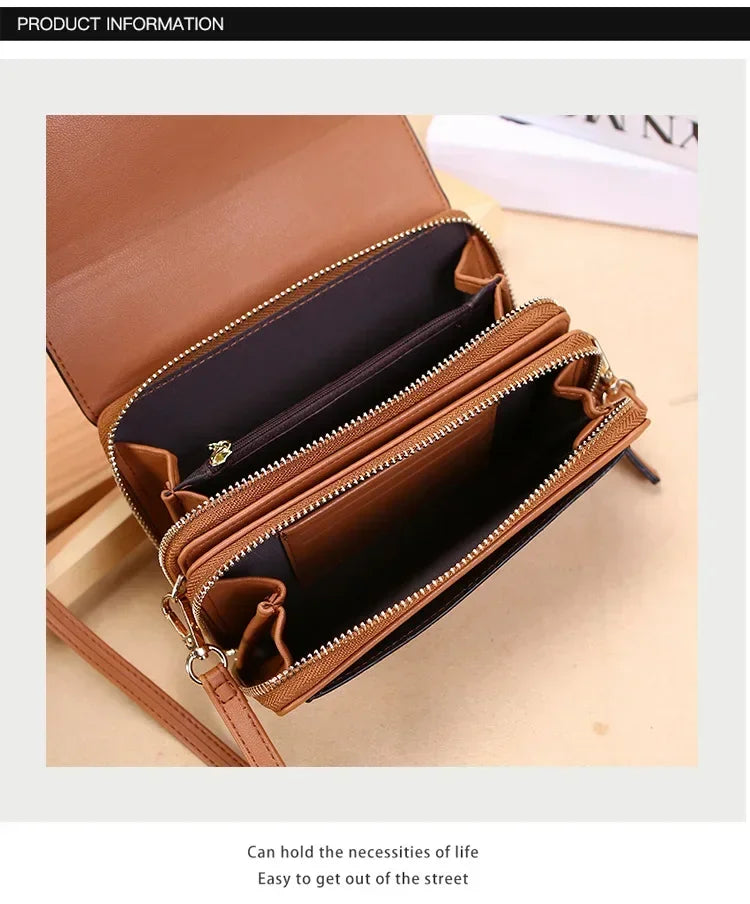 Fashion Crossbody Bags New Pu Leather Women Handbags Female Multifunctional Large Capacity Shoulder Bags For Ladies Phone Purse