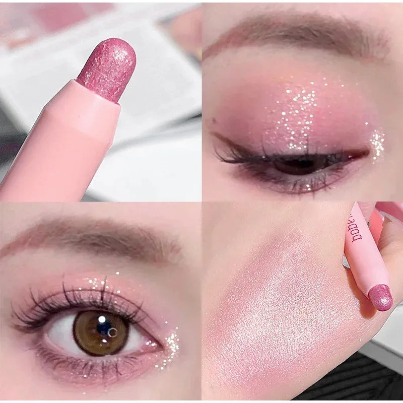 Fard à paupières nacré scintillant Crayon surligneur professionnel à paillettes imperméables Cosmétiques haute brillance Maquillage de beauté