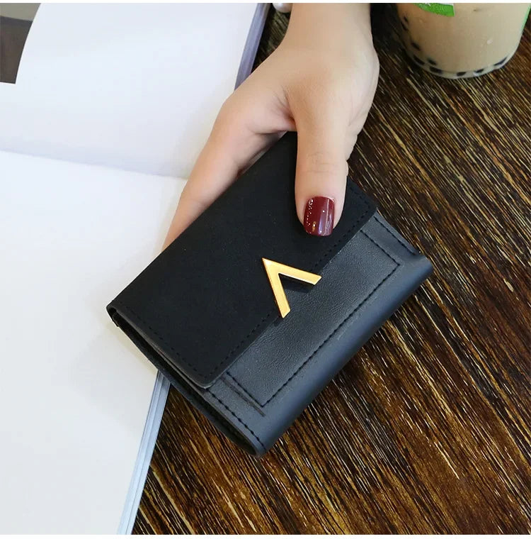 Leather New Women Purse Small Short Leather Wallet Luxury Brand Mini Female Fashion Wallets And Purse Credit Card Holder