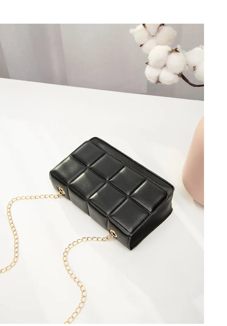 2024 Fashion Chain Women's Bag Popular Rhombus Shoulder Bag Luxury PU Leather Messenger Bag New Trend Handbags for Women