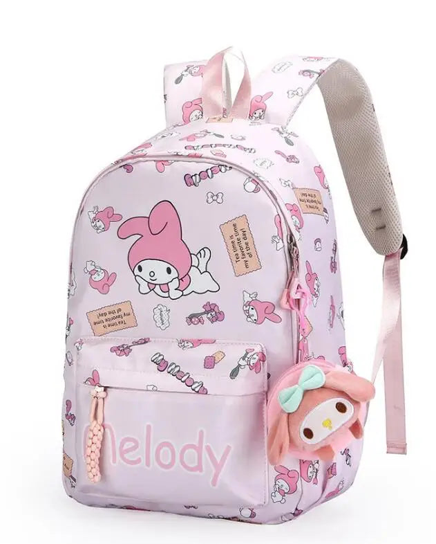 New Kuromi Backpack for Girls Boys Fashion High School Students Backpack Large Capacity Wear-resistant Computer Bag