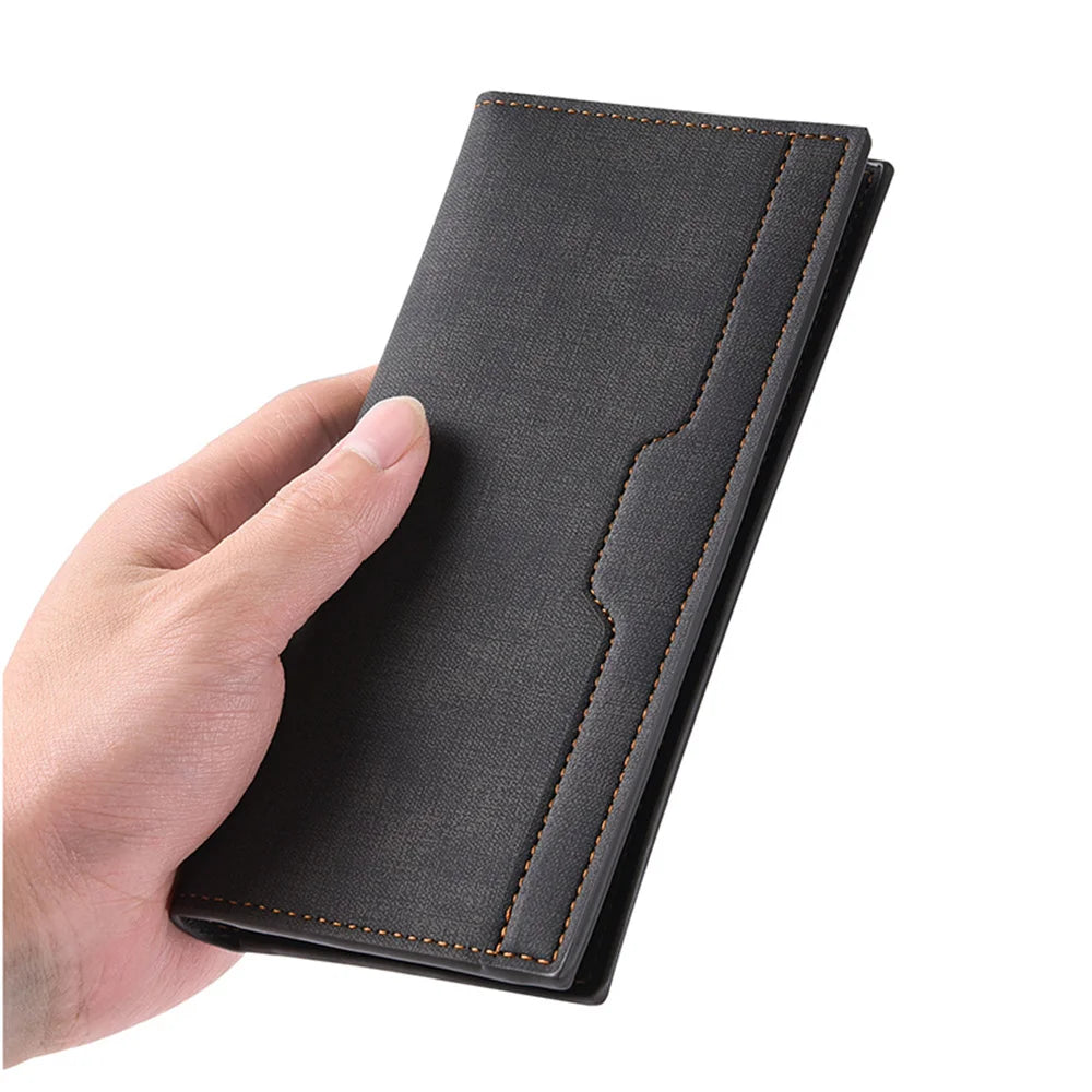 Men's Wallet Long Fashion Multiple Card Slots Men's Wallet Slim Long Thin Mens Luxury Wallet Designer Wallet Men with Coins Bag