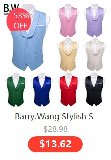 Sky Navy Royal Teal Blue Silk Men Vest Tie Hanky Cufflink Set Woven Waistcoat Sleeveless Jacket Male Wedding Business Barry.Wang