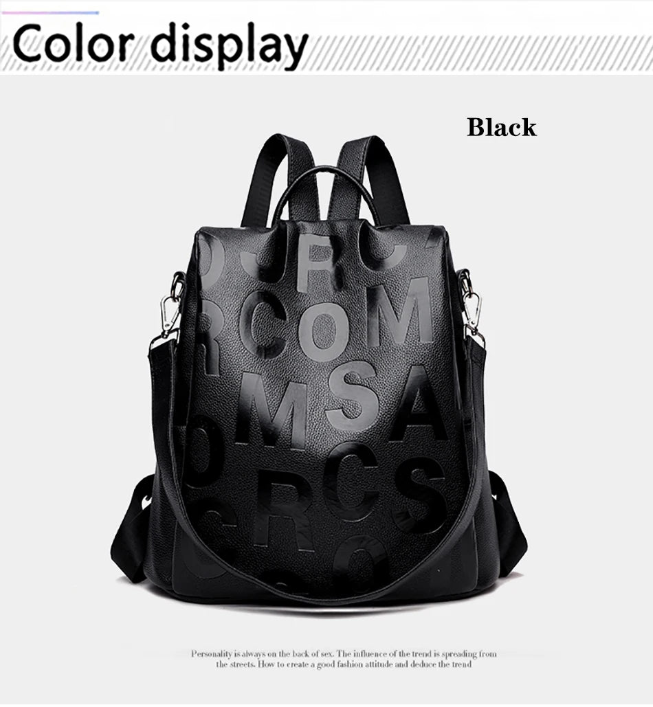 2022 New Women Backpack High Quality Soft Leather Backpack School Bags For Girls Large Capacity Anti-theft Travel Backpack Sac