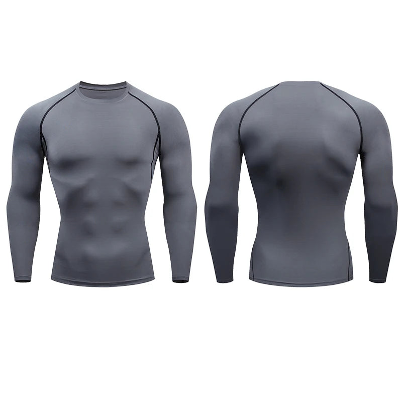 Compression T Shirt Men Summer Sportswear Running T-shirt Elastic Quick Dry Sport Tops Tee Athletic Gym Workout Shirts Men 2024